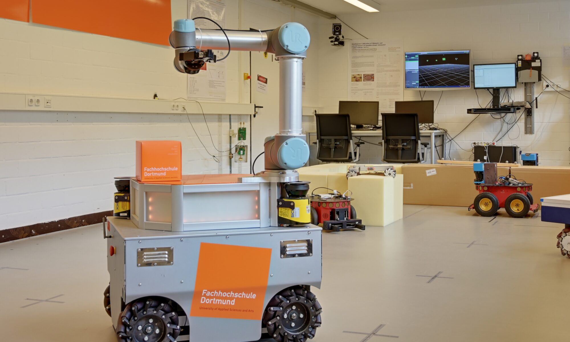 Roboterlabor mit mobilen Robotern