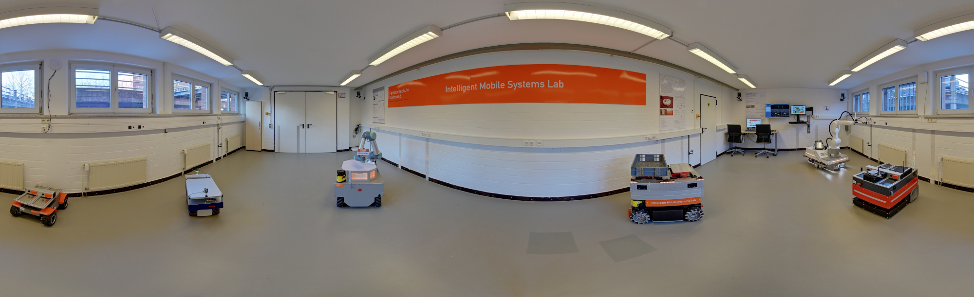 Panorama von der Roboter-Fahrfläche des IMSL